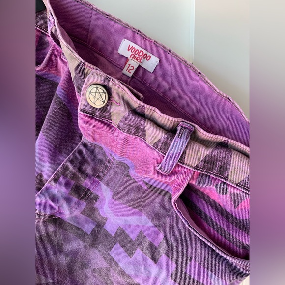 Purple Denim Cut-offs - Picture 3 of 4